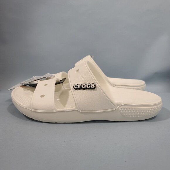 Crocs Classic  Sandals Slides Slip On Mens Size 13 White Shoes NWT